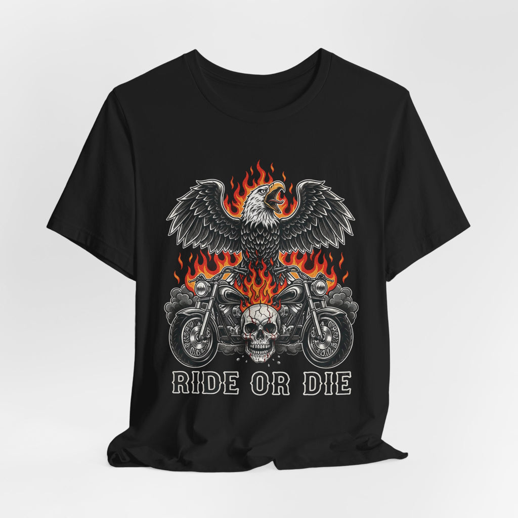 Ride or Die Chopper Bike Eagle T-Shirt | Motorcycle Graphic Tee