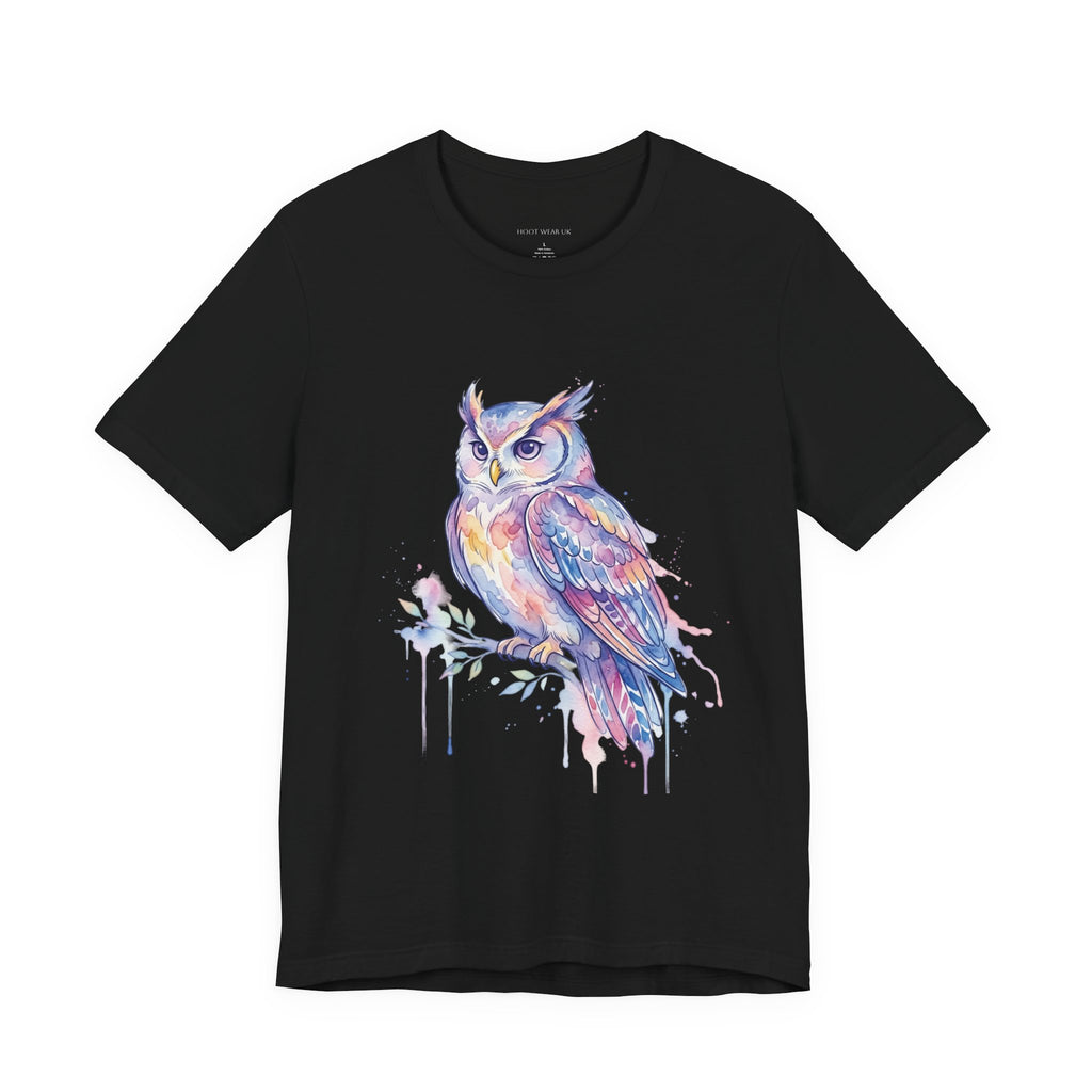 Watercolor Pastel Owl T-Shirt — Dreamy Calming Bird Tee