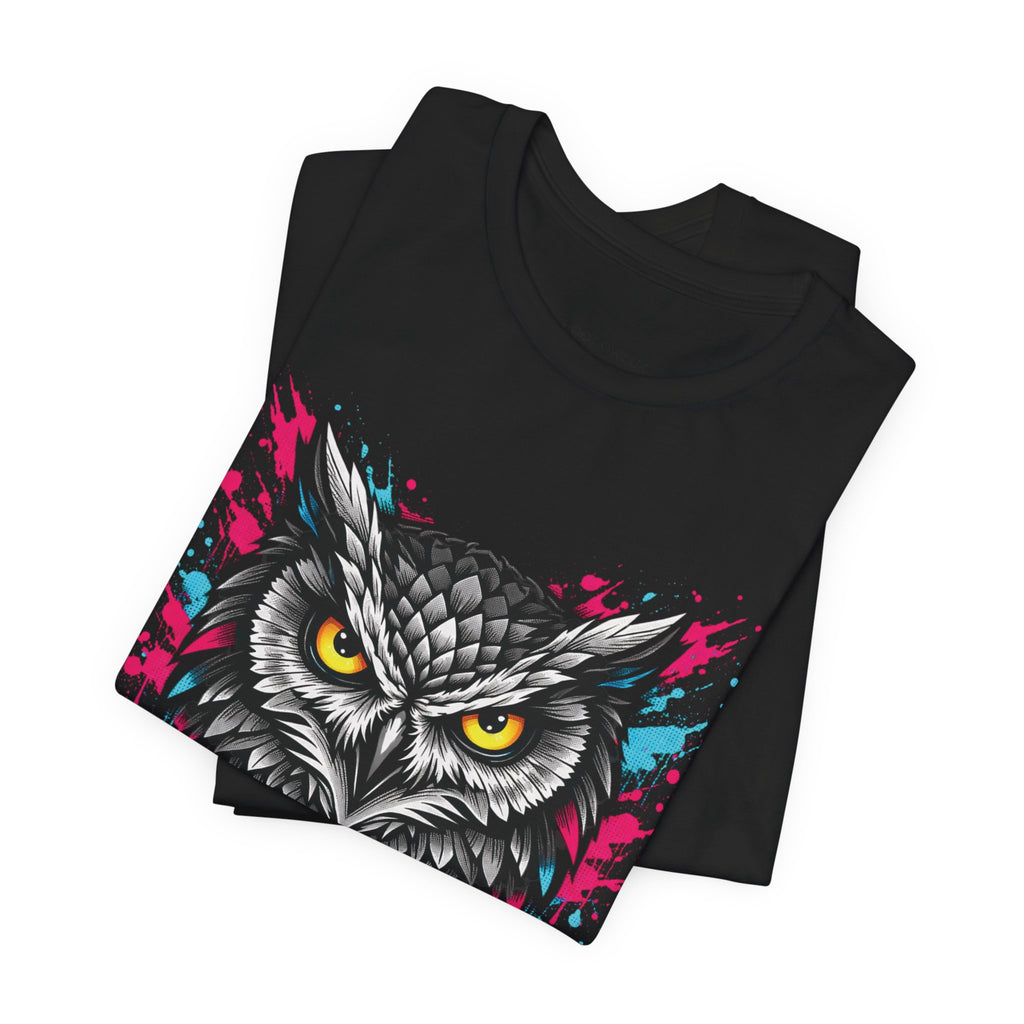Neon Splash Owl T-SHIRT