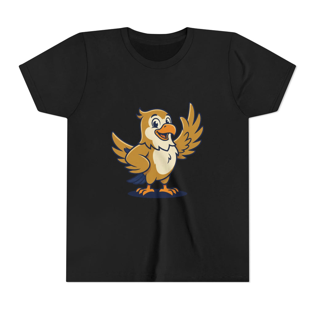 Cute Cartoon Eagle Youth Tee — Waving Eagle Kids T-Shirt