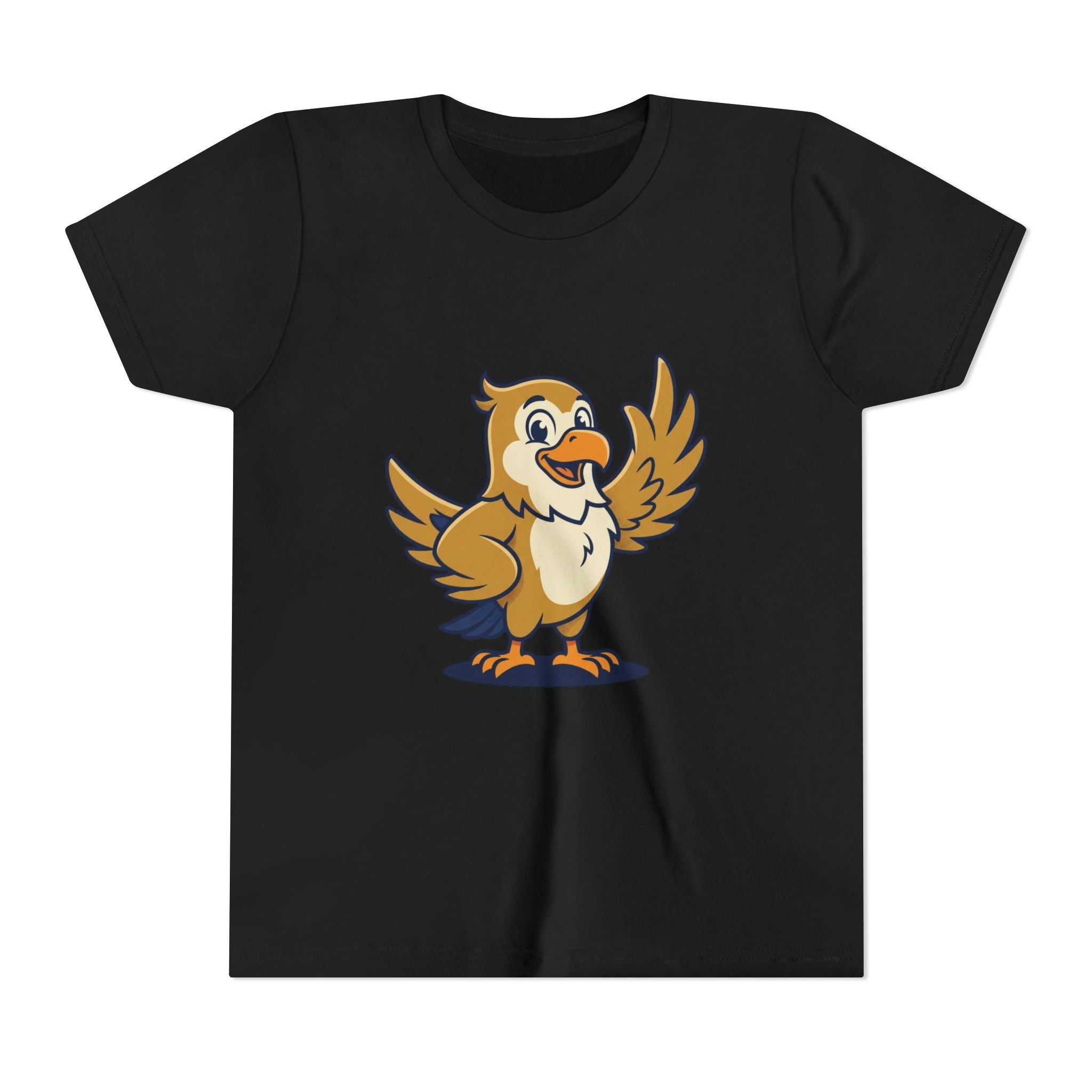 Cute Cartoon Eagle Youth Tee — Waving Eagle Kids T-Shirt