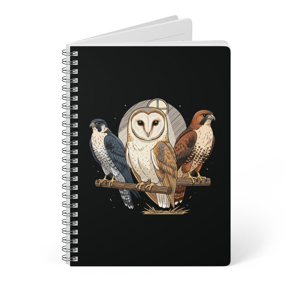 Barn Owl A5 Spiral Notebook — Wildlife Journal, Lined Notes