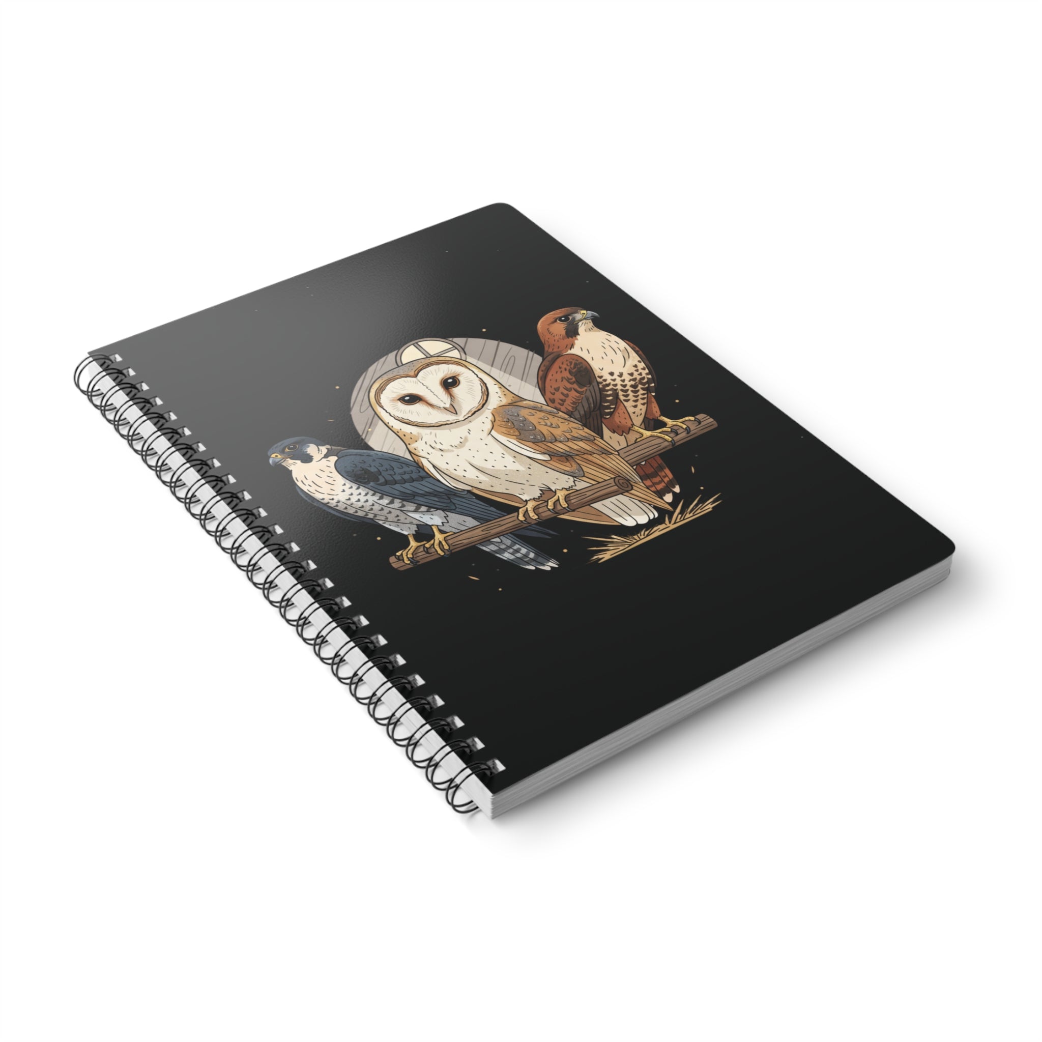 Barn Owl A5 Spiral Notebook — Wildlife Journal, Lined Notes