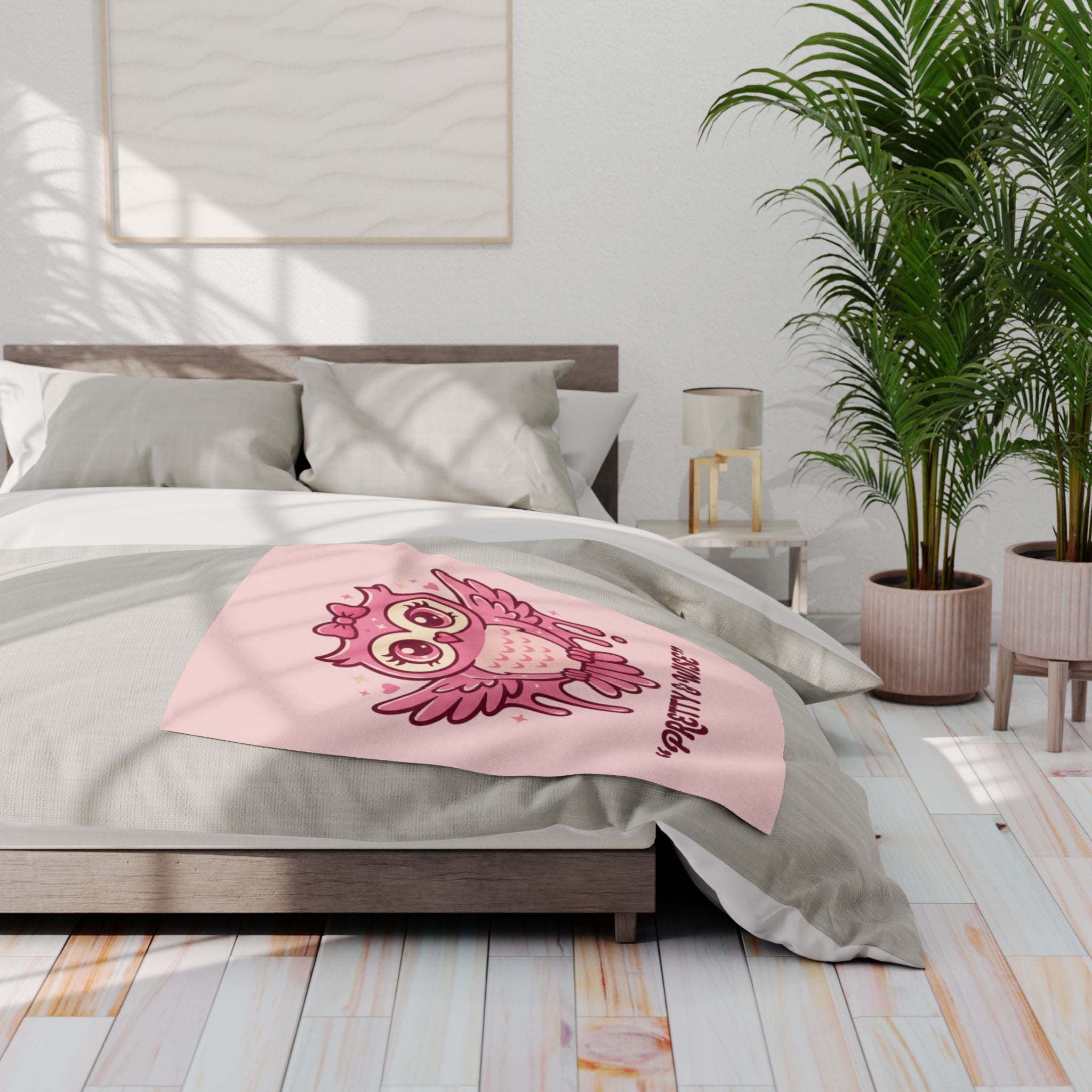 Arctic Fleece Blanket — Pretty & Wise Owl Cozy Throw