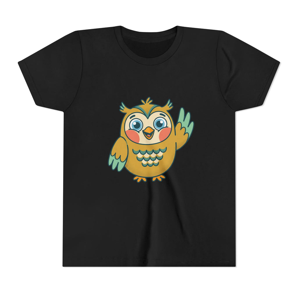 Cute Cartoon Owl Youth Tee — Happy Owl Kids T-Shirt