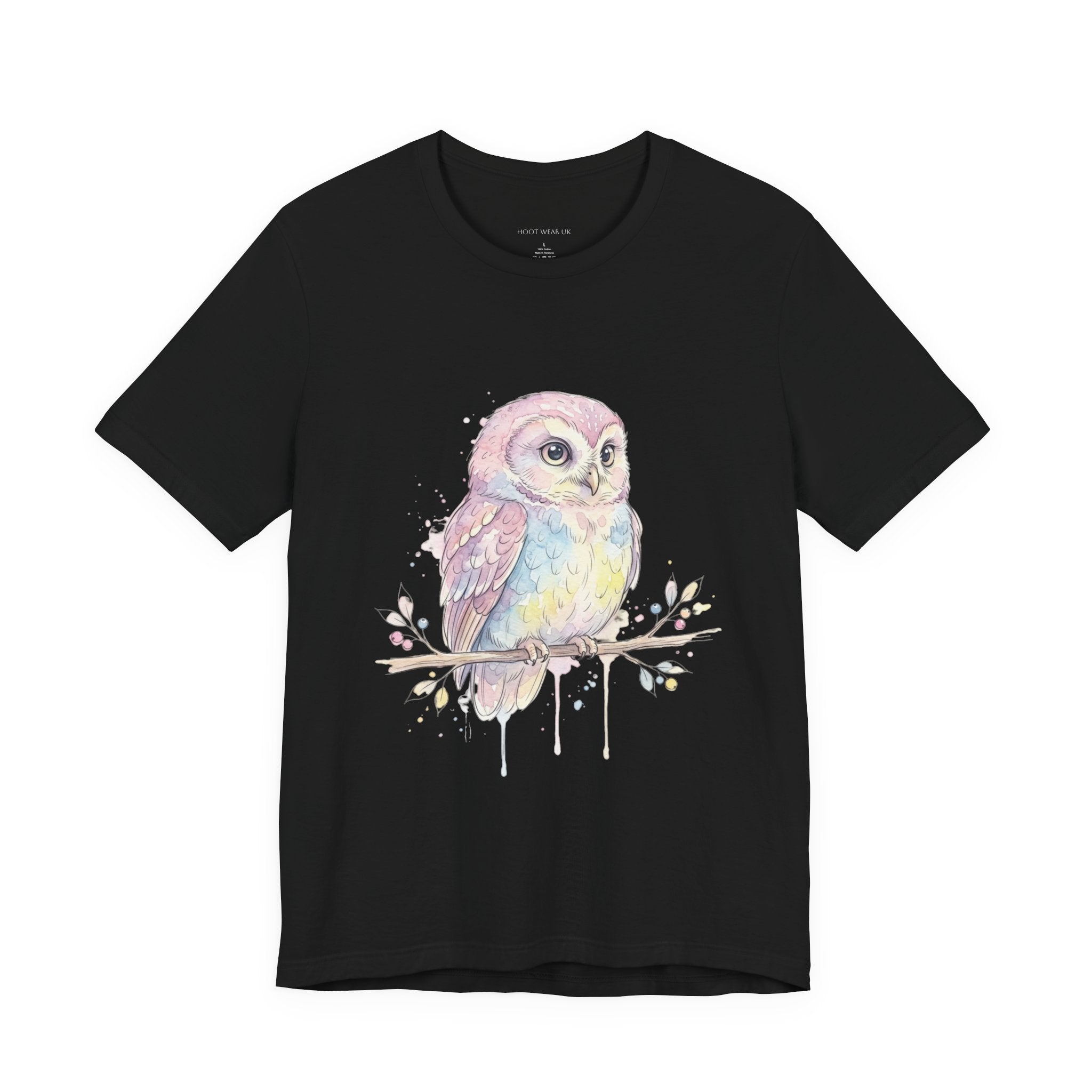 Watercolor Pastel Owl Tee — Dreamy Calming Owl T-Shirt