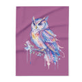 Arctic Fleece Blanket — Dreamy Watercolor Owl Throw Blanket