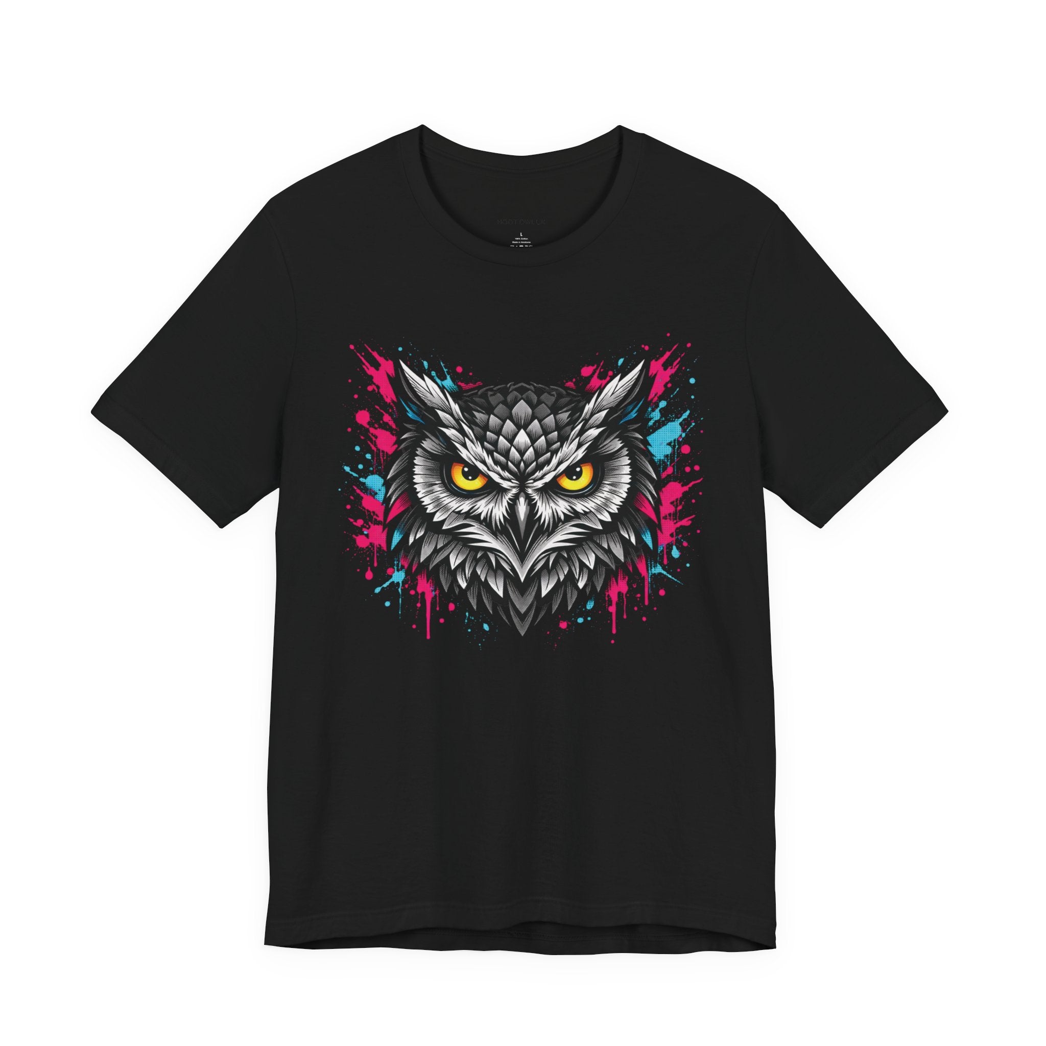Neon Splash Owl T-SHIRT