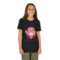 Pretty Pink Owl Youth Tee — "Pretty and Wise" Dripping Pink Design