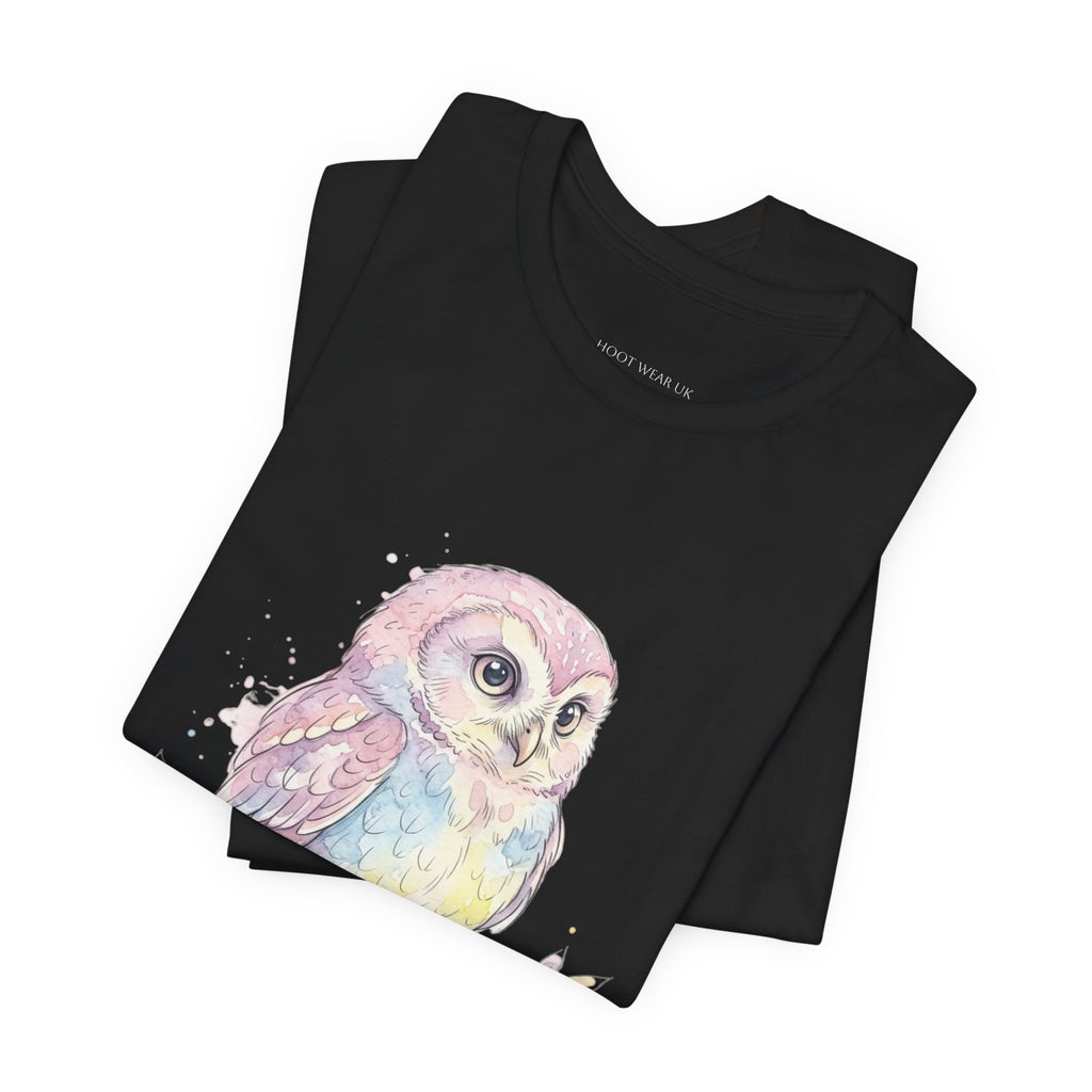 Watercolor Pastel Owl Tee — Dreamy Calming Owl T-Shirt