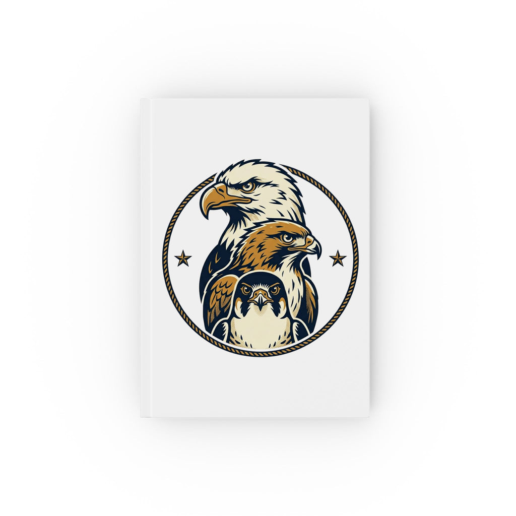 Patriotic Eagle Trio Hardback Journal — Vintage American Bald Eagle Notebook