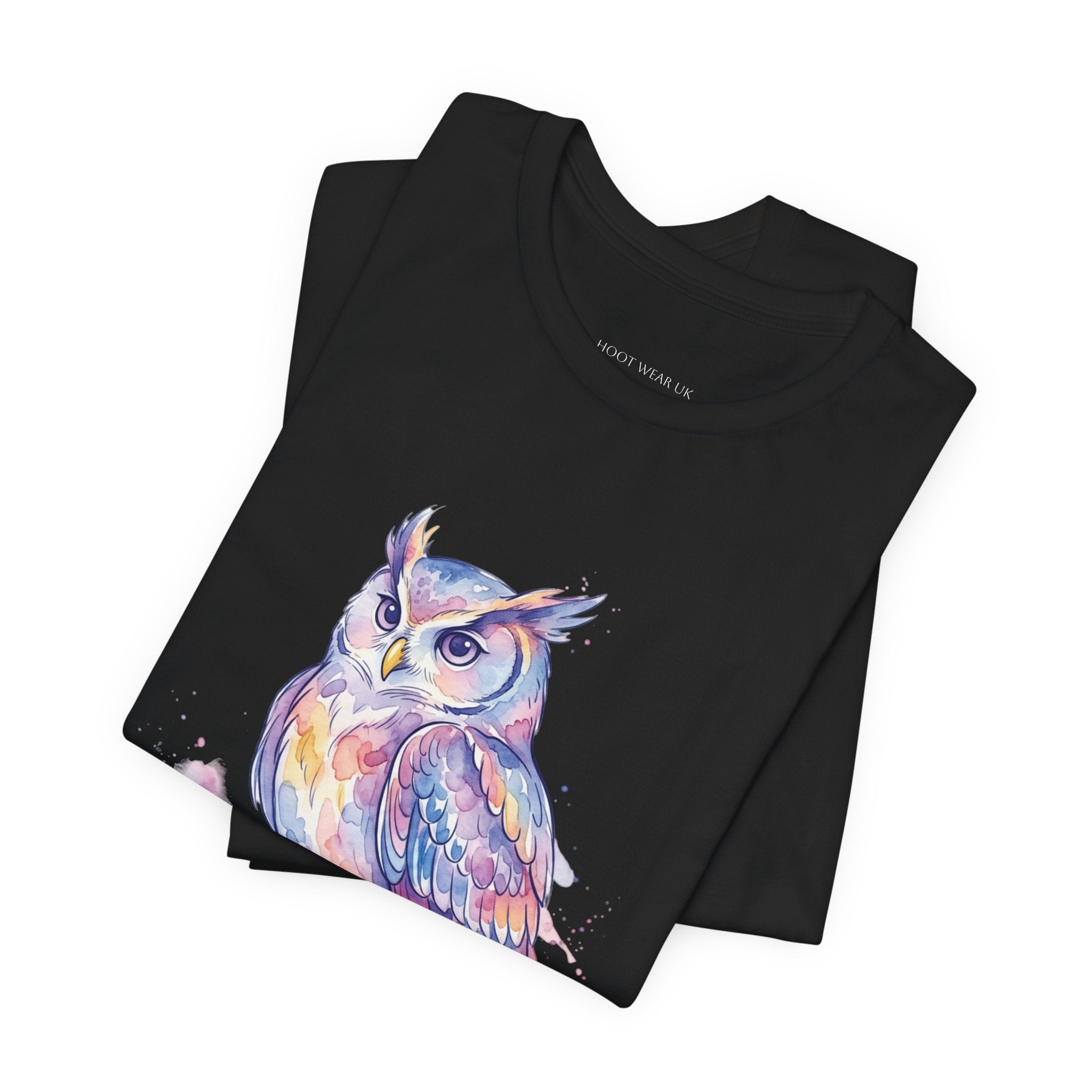 Watercolor Pastel Owl T-Shirt — Dreamy Calming Bird Tee