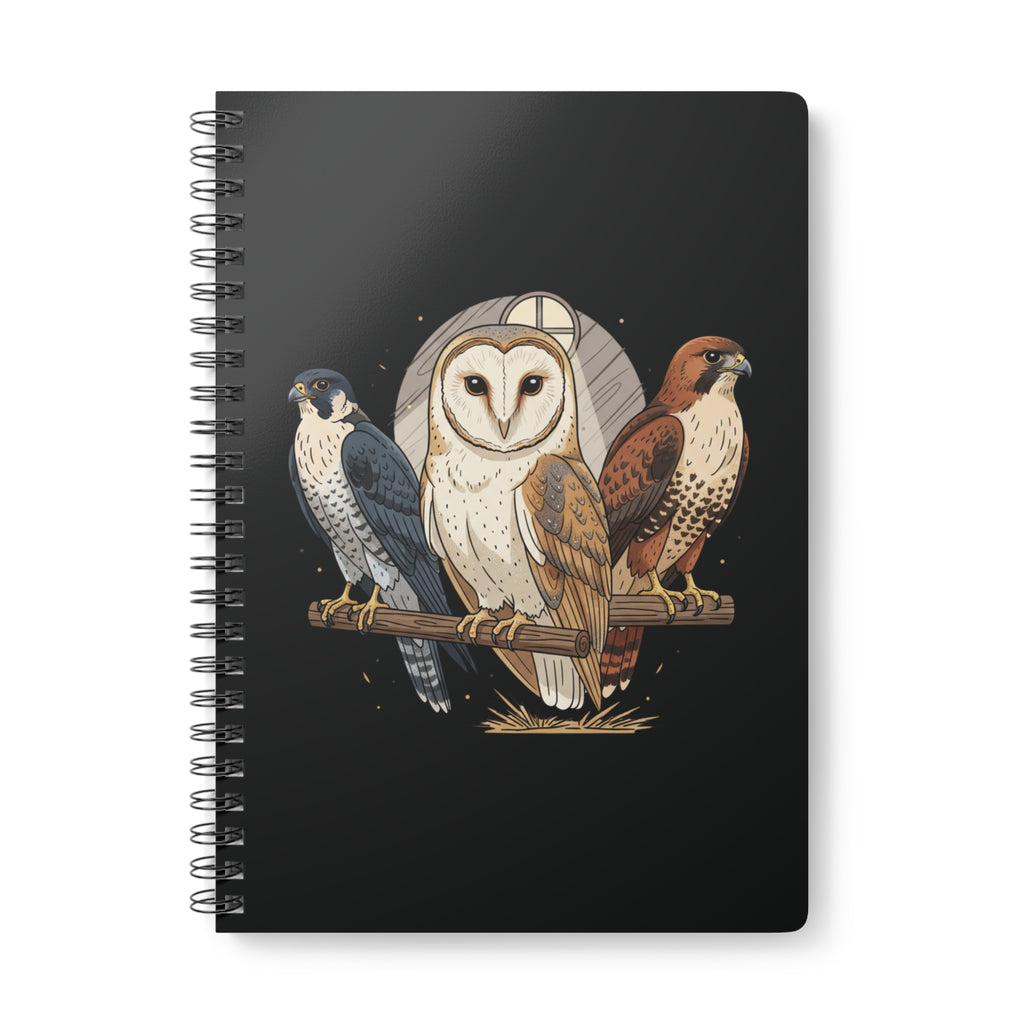 Barn Owl A5 Spiral Notebook — Wildlife Journal, Lined Notes