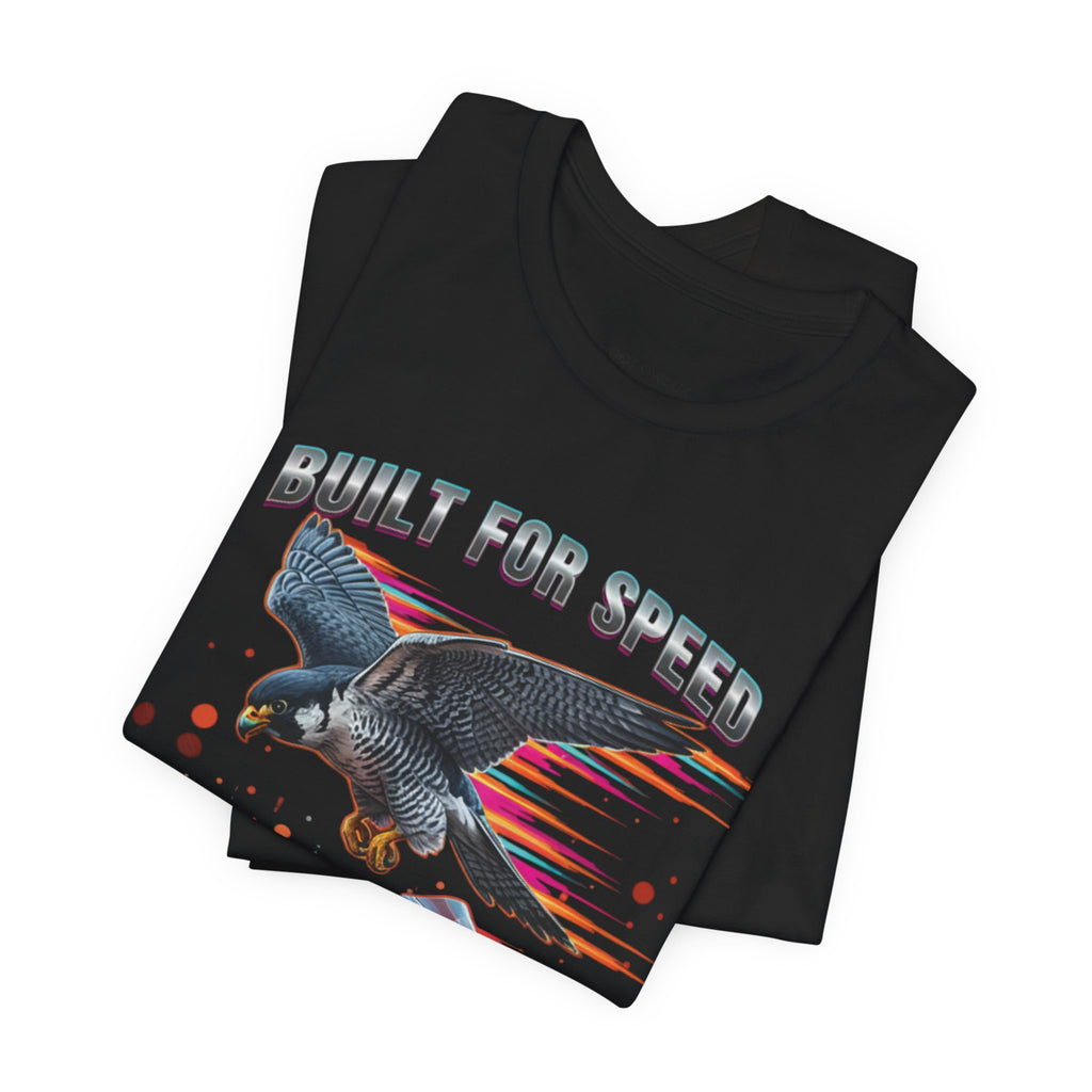 Falcon Flying above a Sportbike Tee | Built for Speed